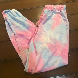 cotton candy shein sweatpants